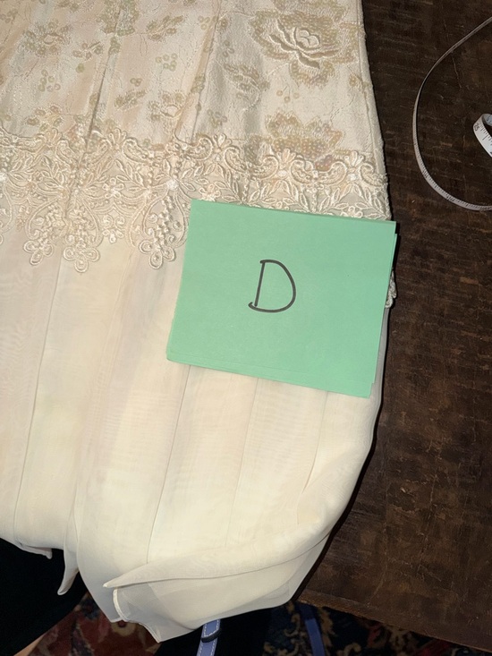 Vintage Jessica McClintock, exquisite Cream Lace & Chiffon-Strap Dress - Picture 16 of 16